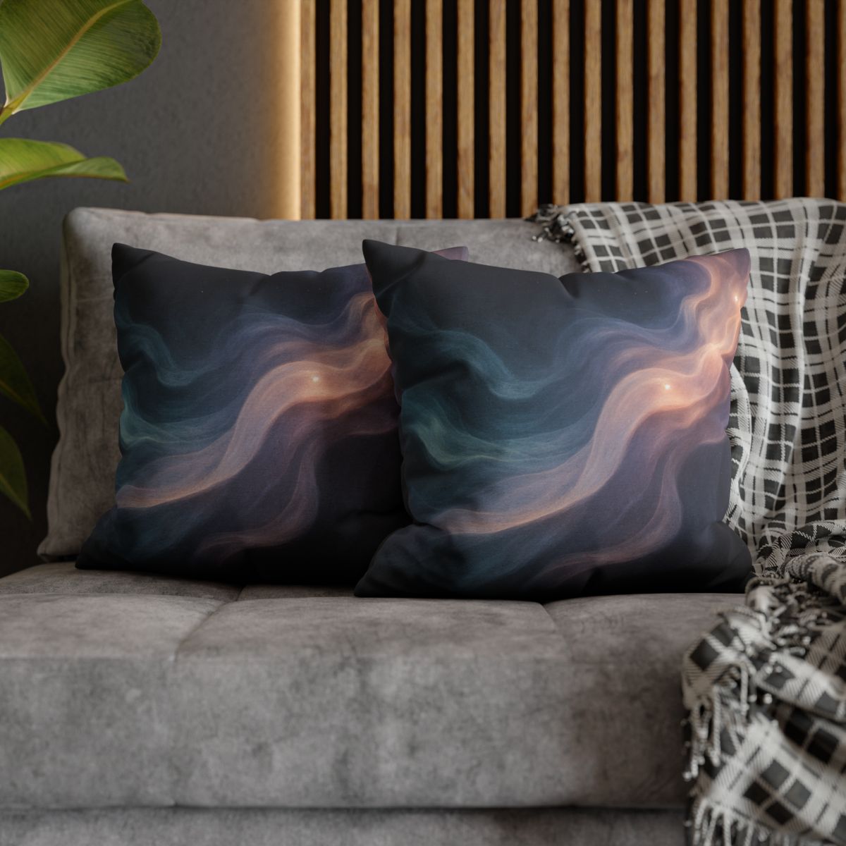 Prismatic Nebula Silk Drift personalized pillow covers