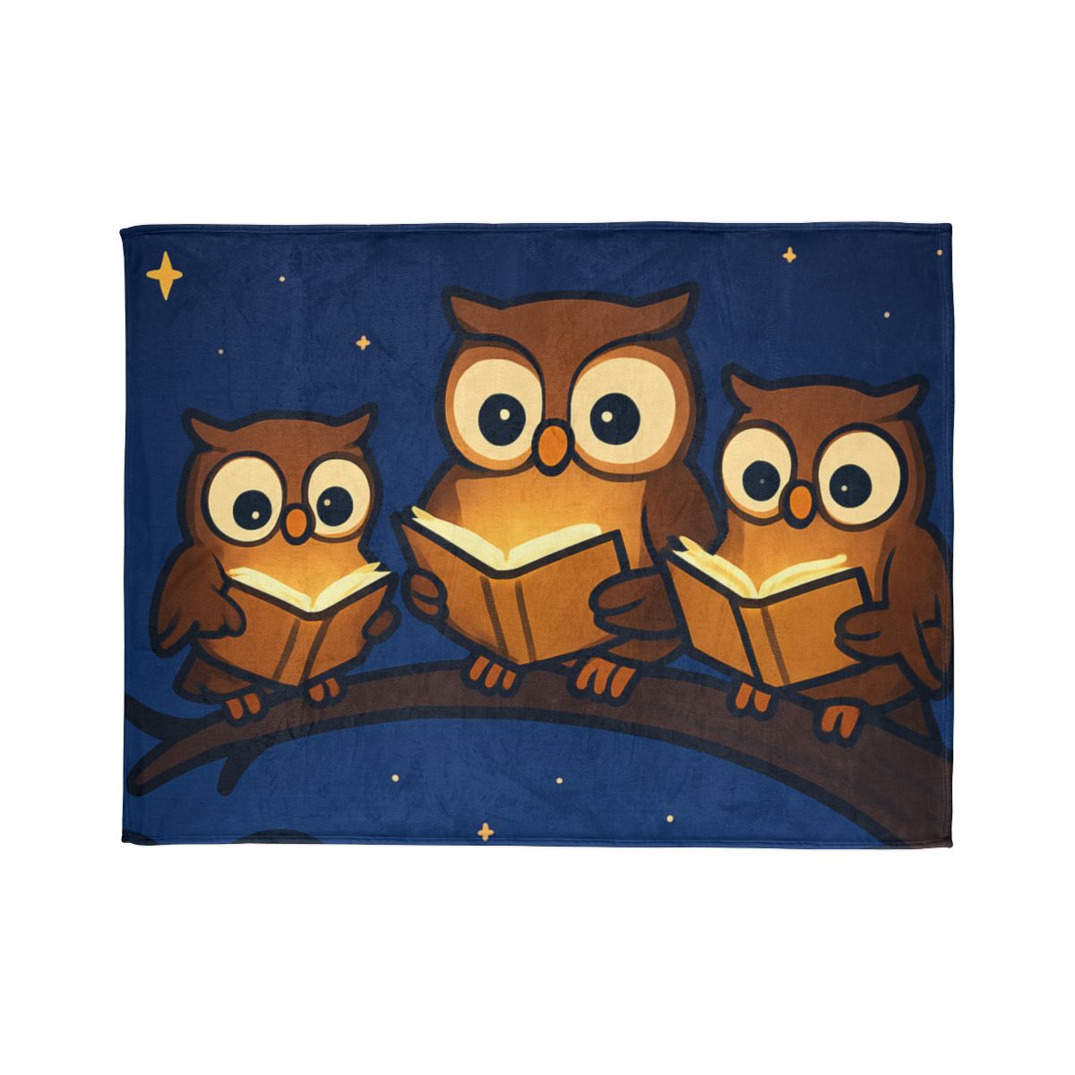 Moonlight Library Of Owls custom blankets