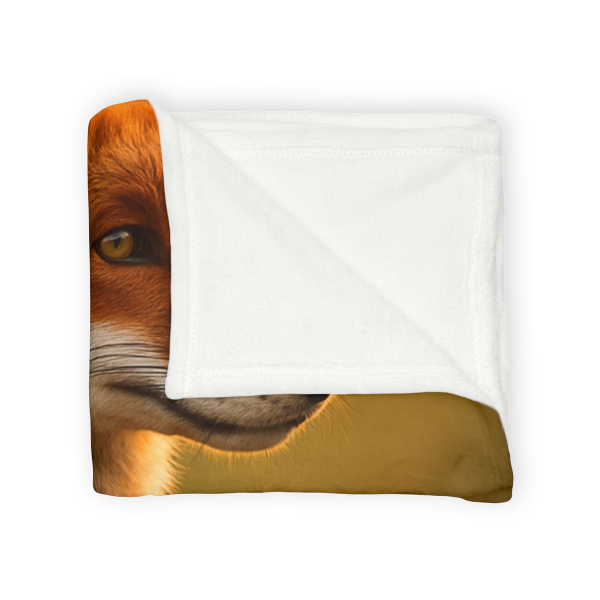 Crimson Whisper Red Fox personalized cozy blankets
