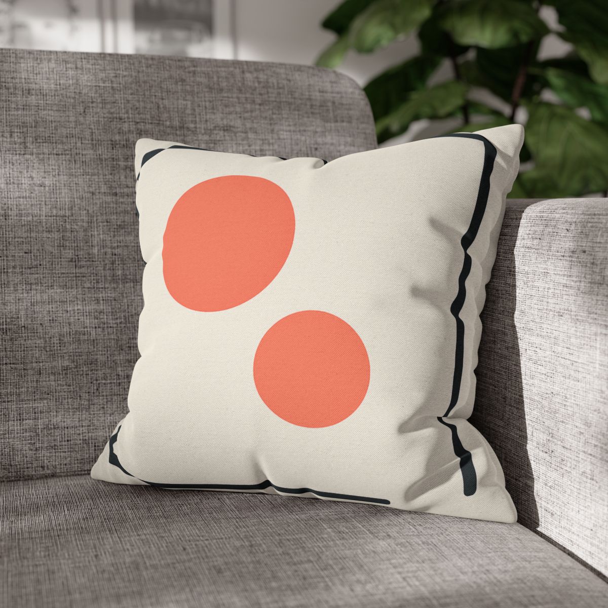 Asymmetric Frame Gap With Two Discs soft cotton pillow cases