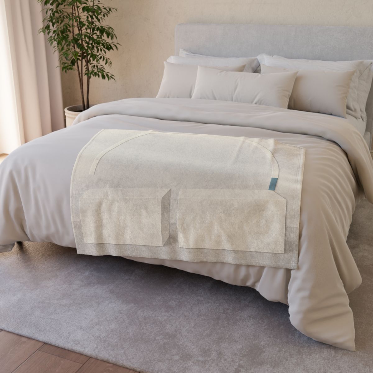 Gentle Arc Over Twin Blocks soft fleece blankets