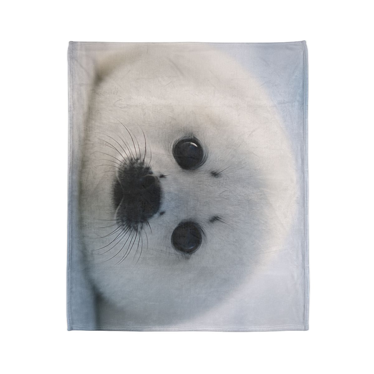 Snow Dream Harp Seal Pup personalized cozy blankets