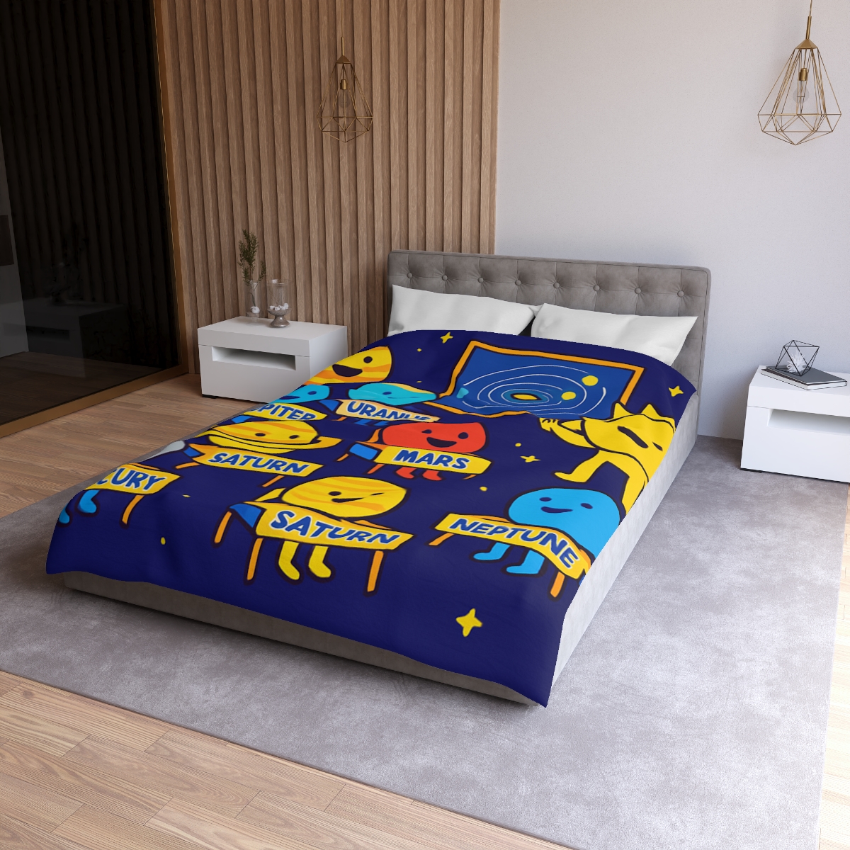 Planet School In The Sky custom duvets