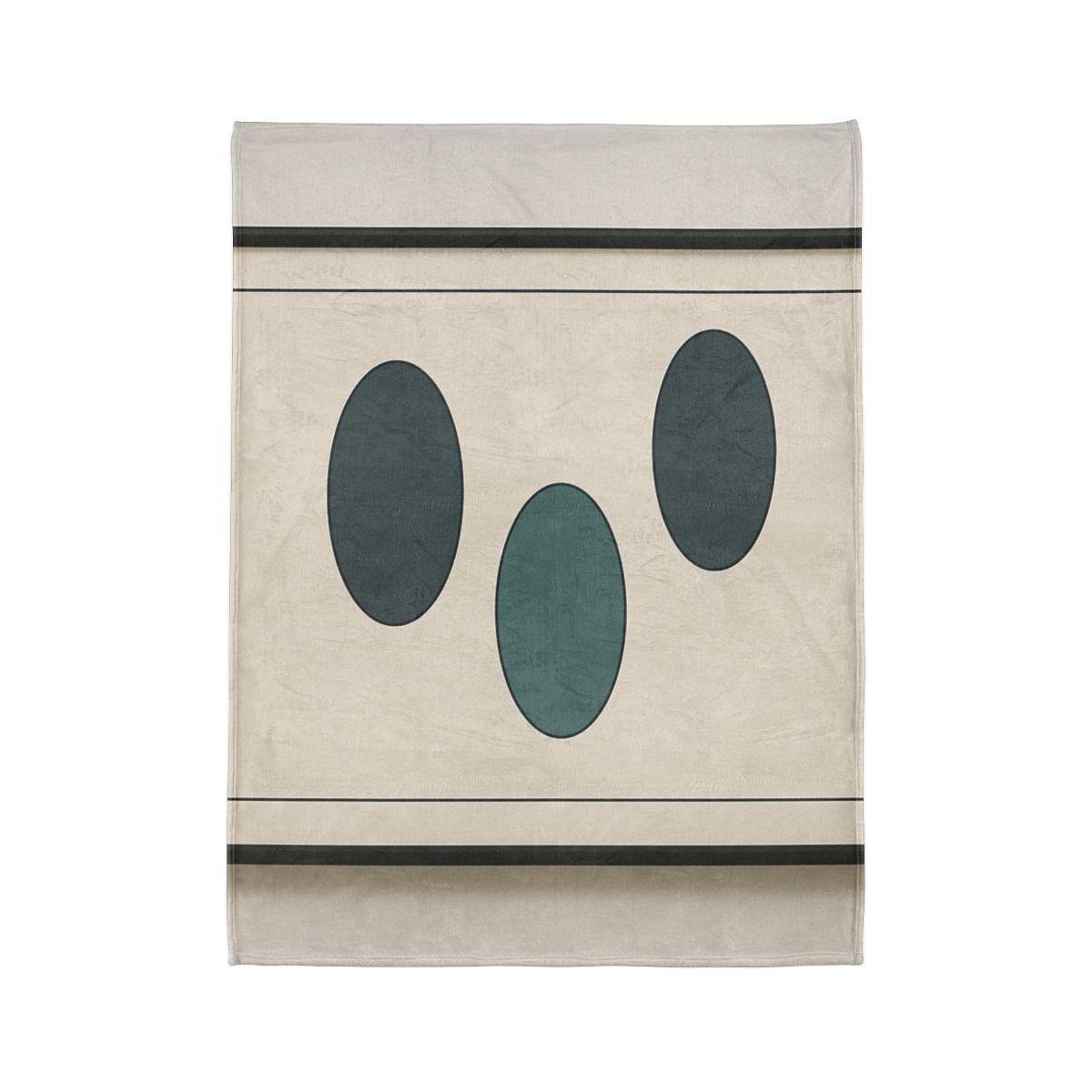 Trio Of Offset Ovals soft fleece blankets