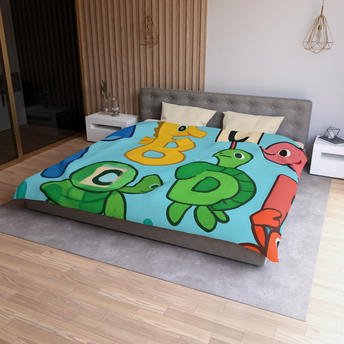 Coral Reef Alphabet Parade custom duvets