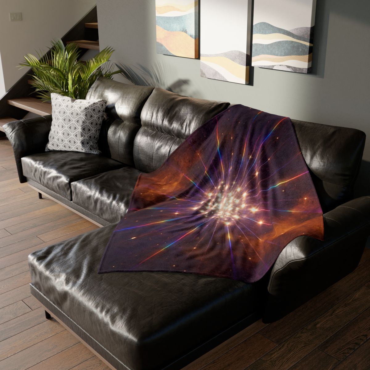 Starburst Cluster Mosaic designer printed blankets