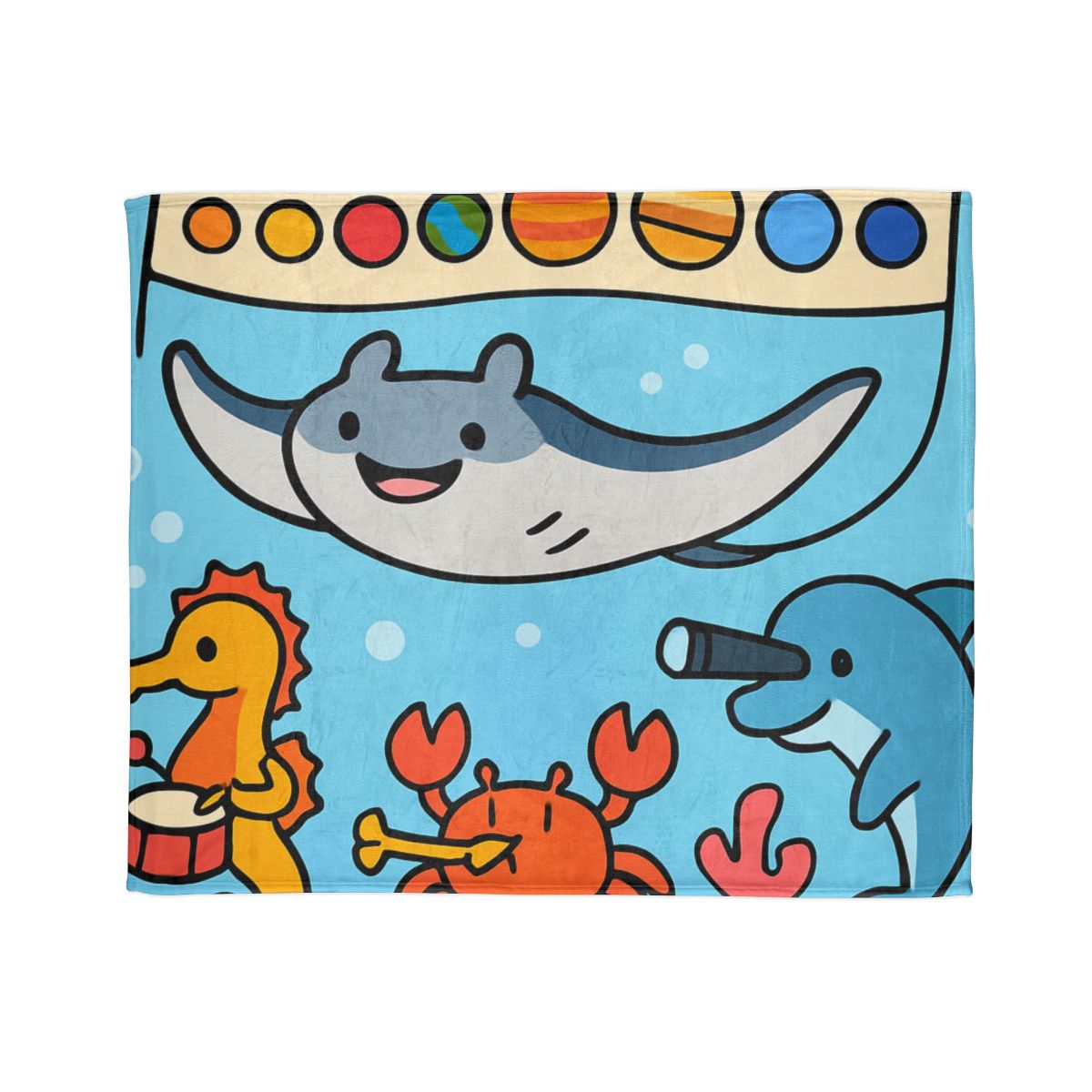Rainbow Reef Planet Parade custom blankets
