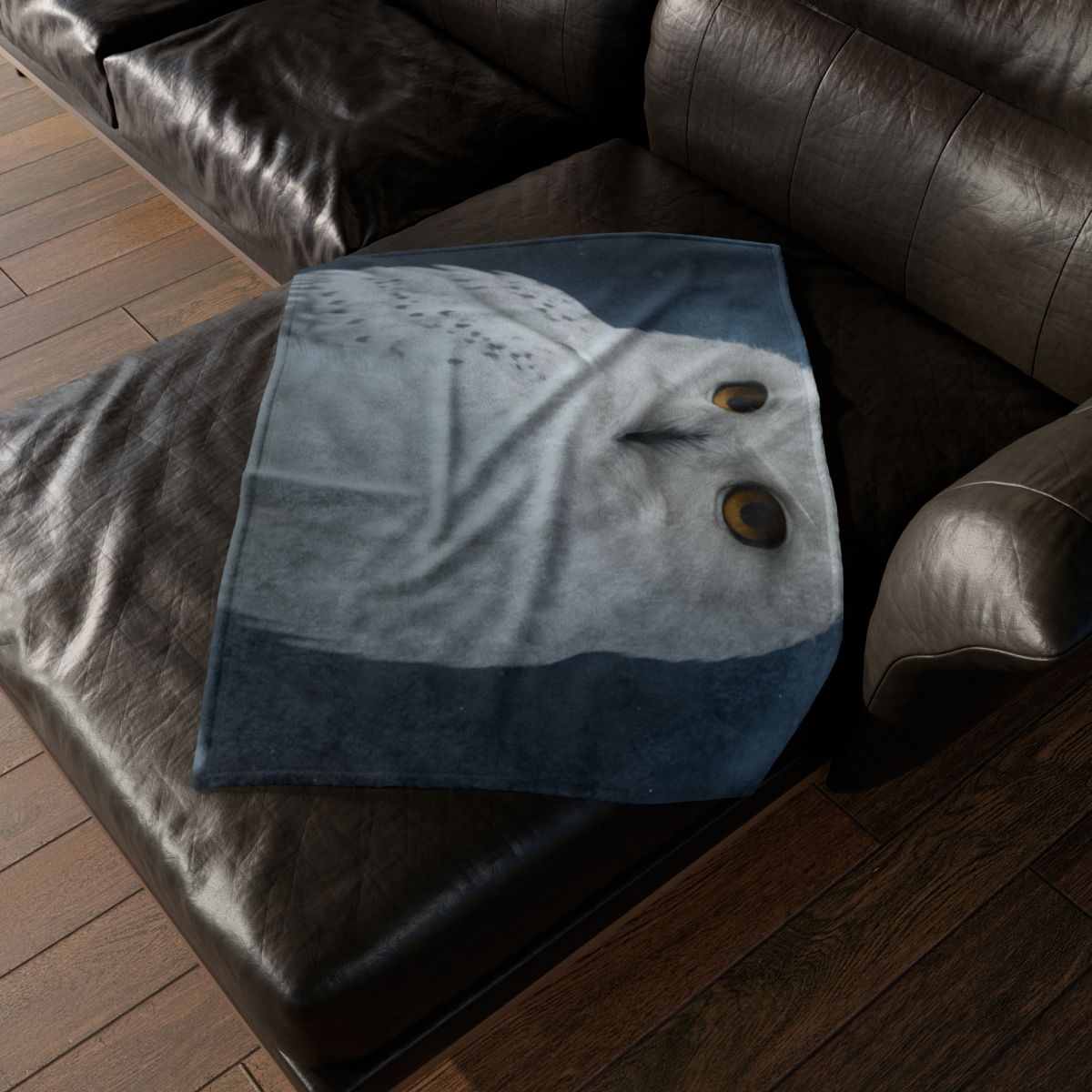 Twilight Watcher Snowy Owl trendy patterned blankets