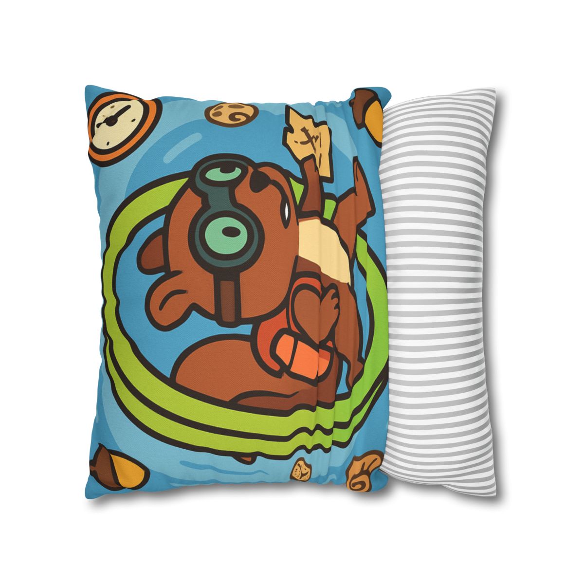 Time-Traveling Squirrel Explorer comfortable bedding pillow covers