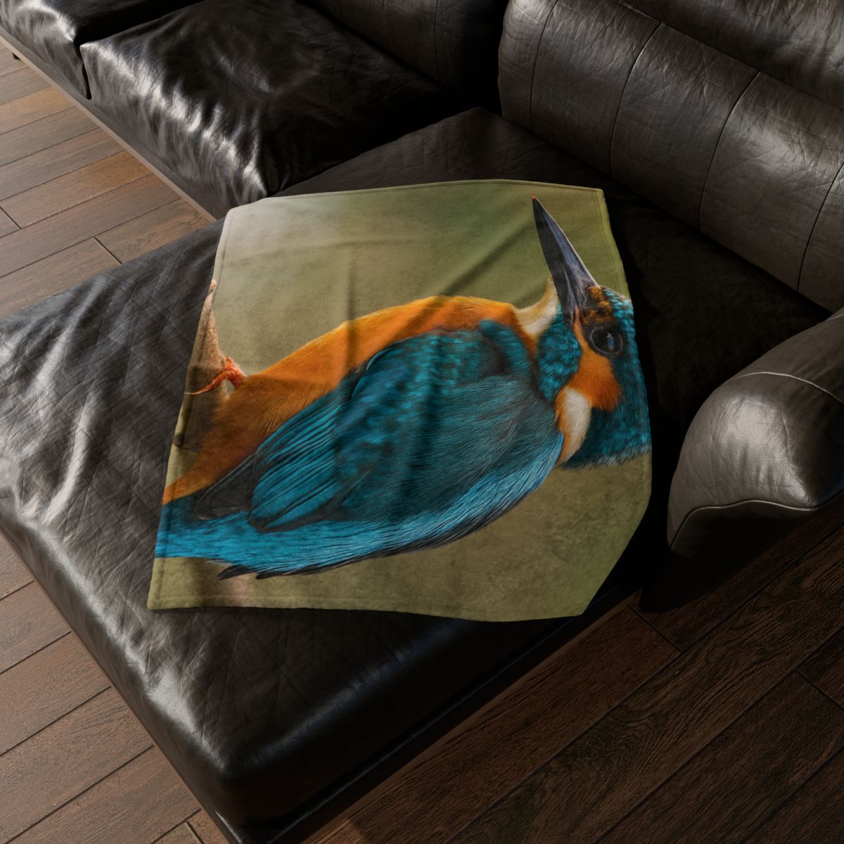 Sapphire Bolt Kingfisher decorative home blankets
