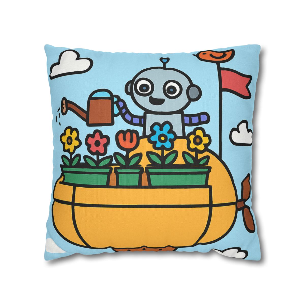 Sky Garden On A Friendly Airship trendy patterned pillow cases