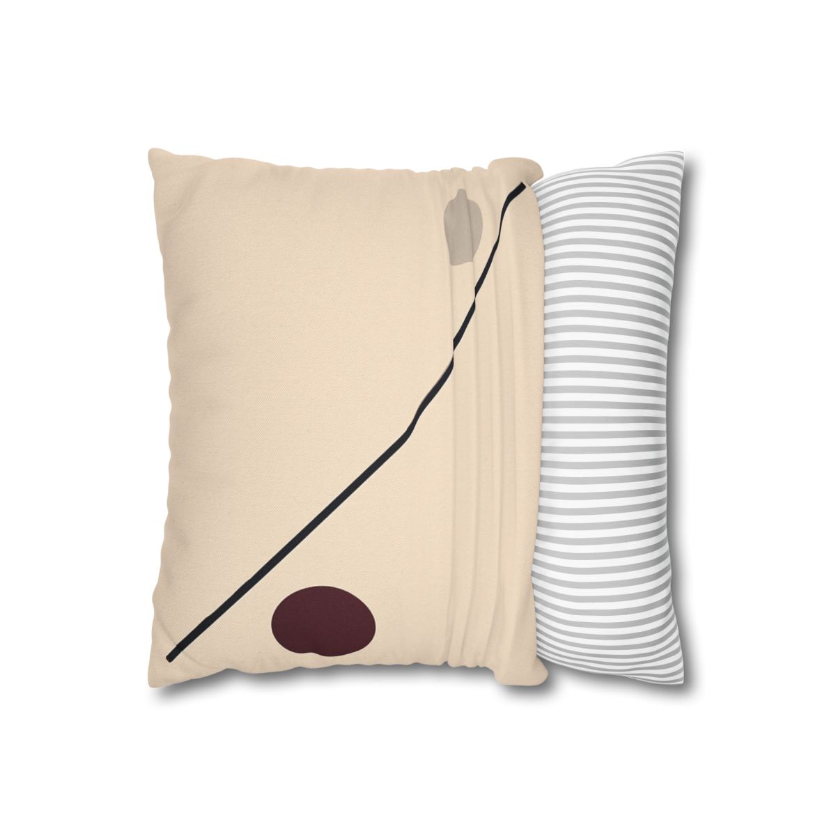 Diagonal Line And Twin Circles soft cotton pillow cases