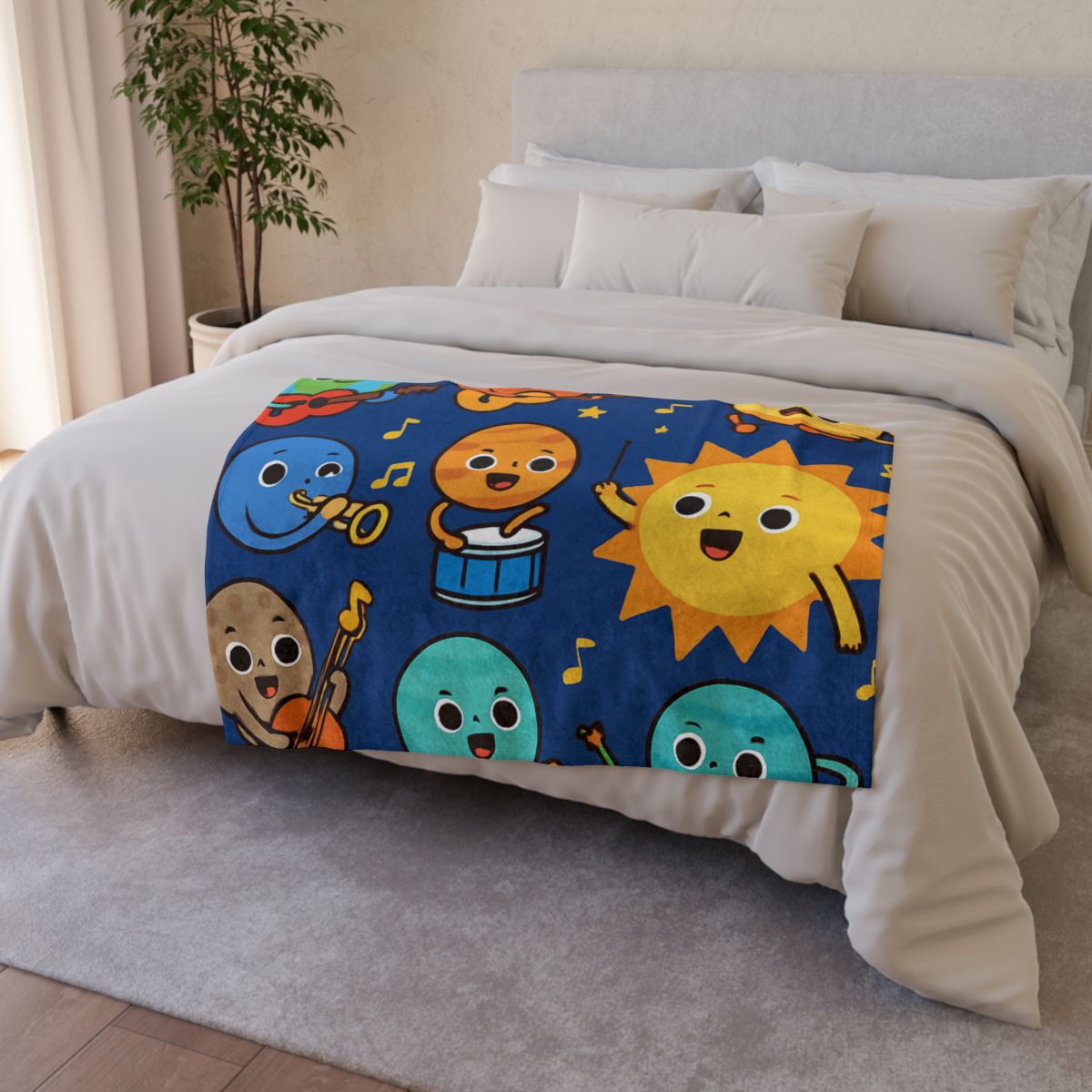 Planetary Music Band soft fleece blankets