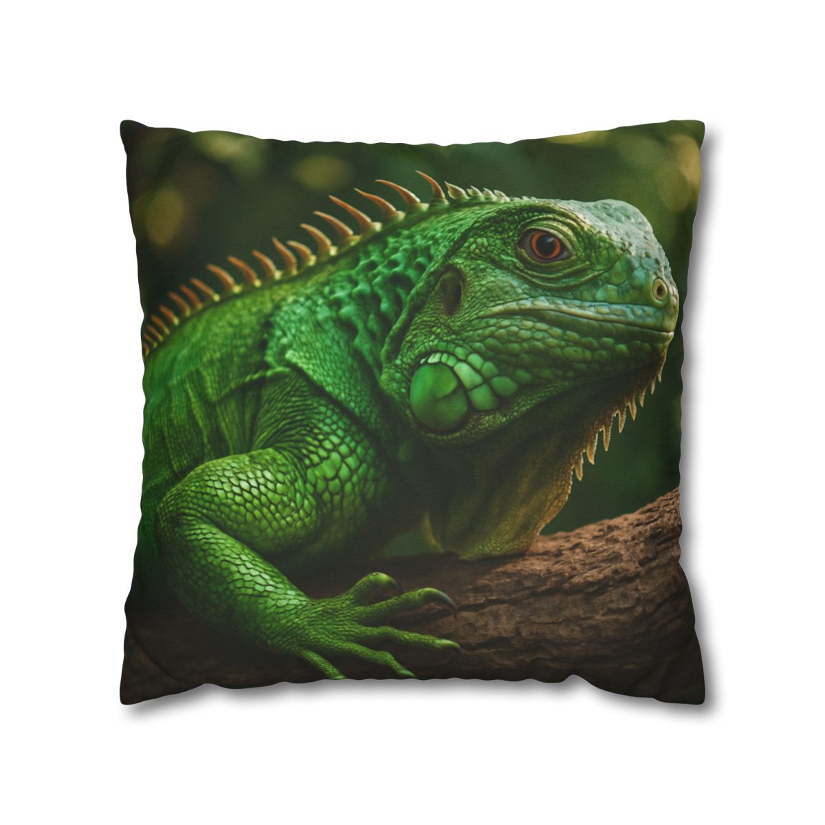 Emerald Gaze Green Iguana custom pillow cases