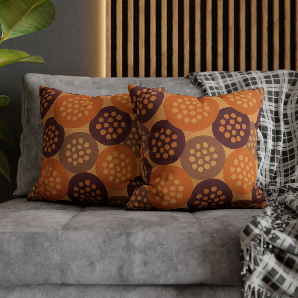 Seed Pod Cluster Mosaic custom pillow cases