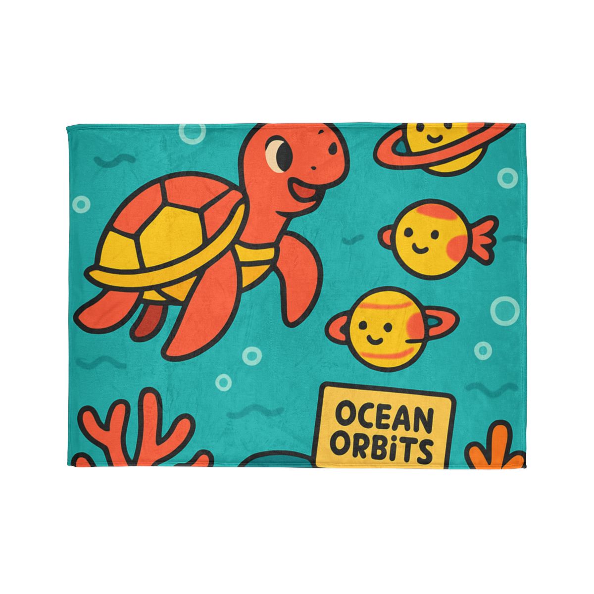Coral Reef Planet Parade stylish throw blankets
