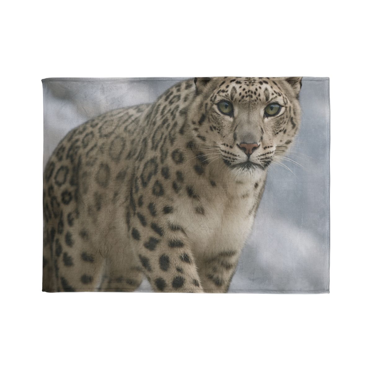 Snow Leopard Silent Ascent personalized cozy blankets