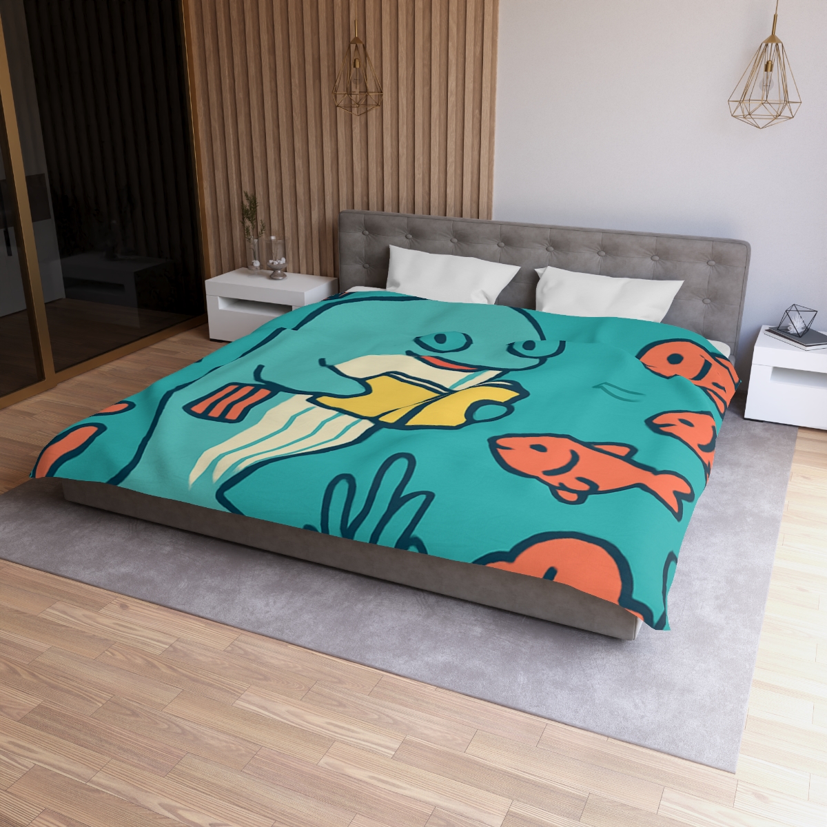 Coral Library Cruise stylish duvet covers