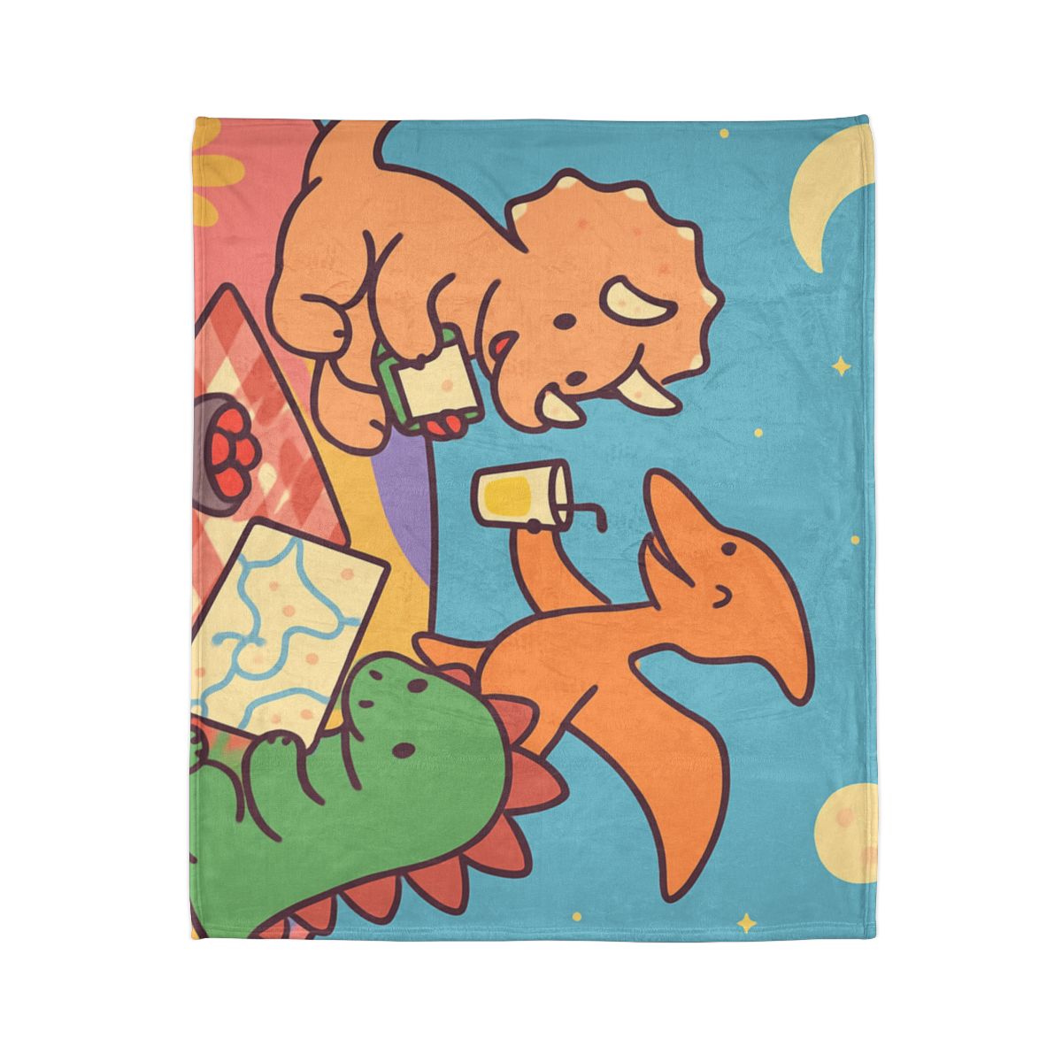 Planet Picnic With Dinosaurs unique gift blankets