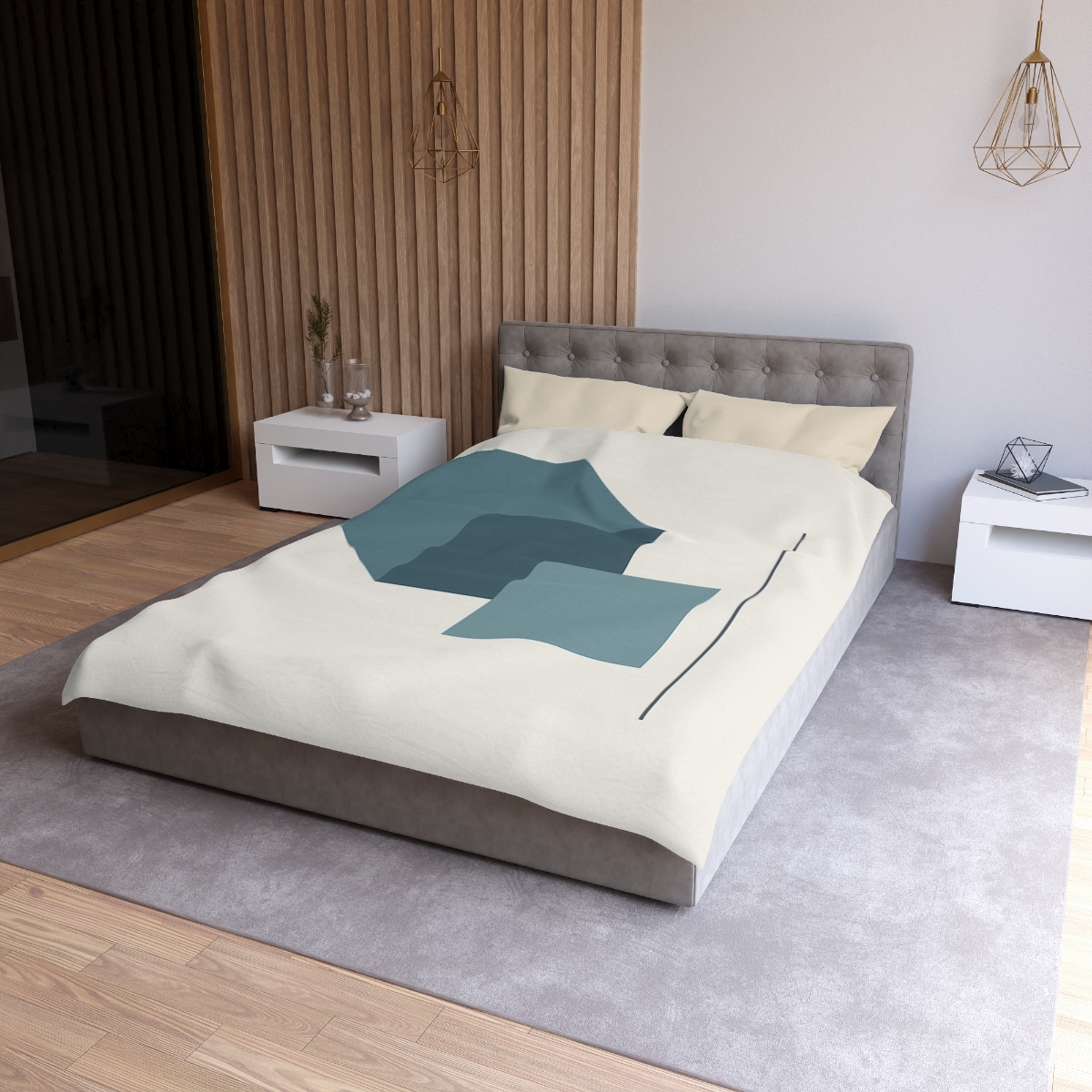 Stepped Rectangle Orbits personalized bedding duvets