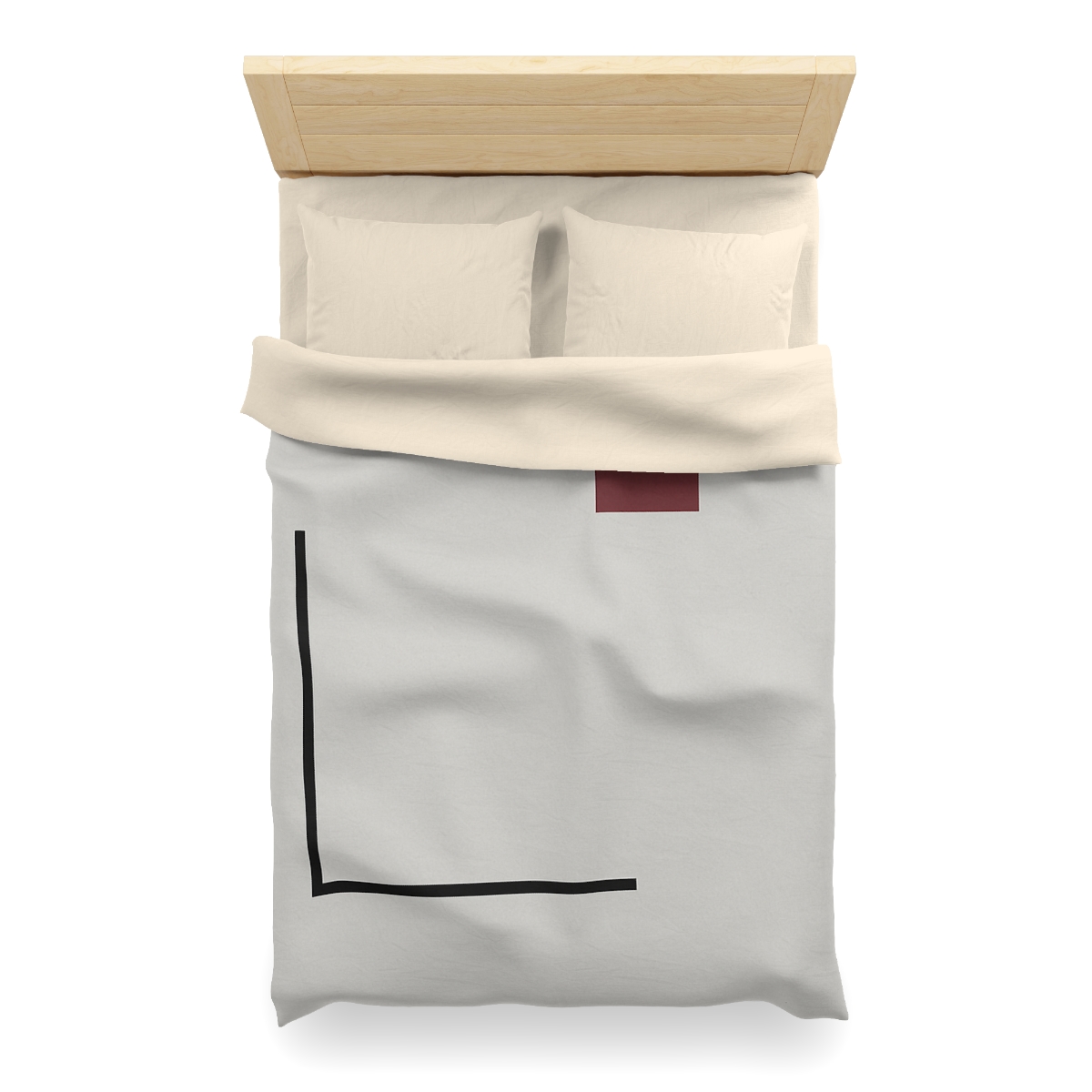 Corner Frame With Floating Square personalized bedding duvets