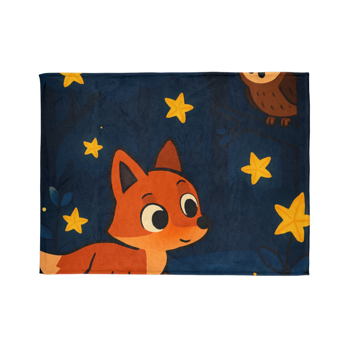 Cosmic Forest Fox trendy patterned blankets