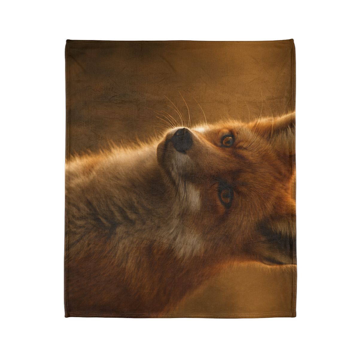 Crimson Whisper Red Fox soft fleece blankets
