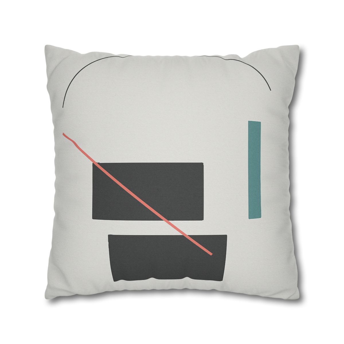 Stacked Rectangles With Crossing Arc trendy patterned pillow cases