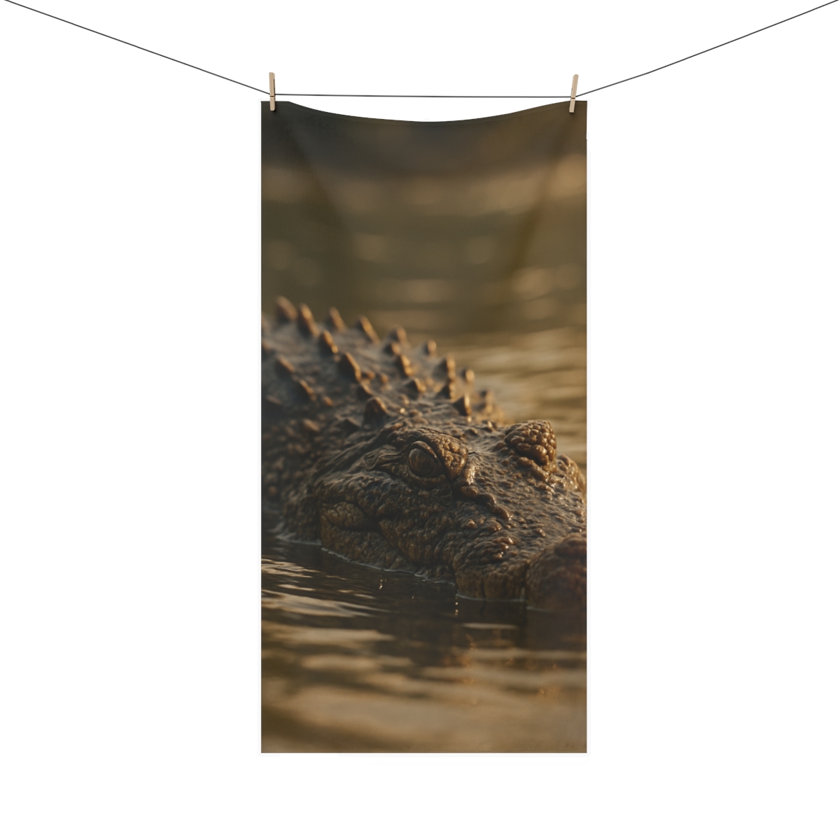 River Mirror Saltwater Crocodile trendy hand towels