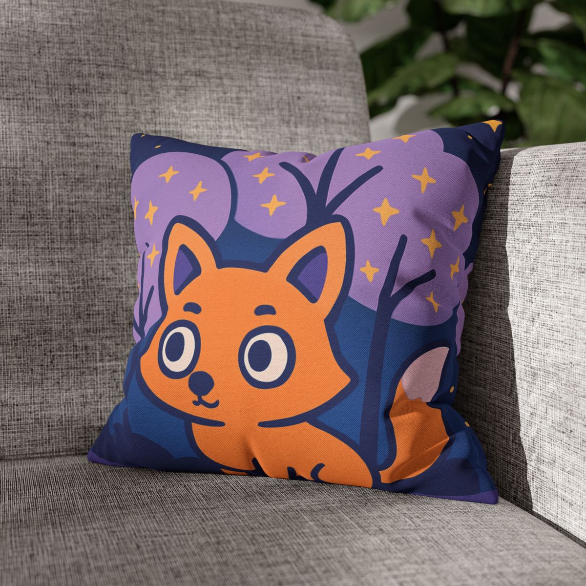 Galactic Forest Fox custom pillow cases