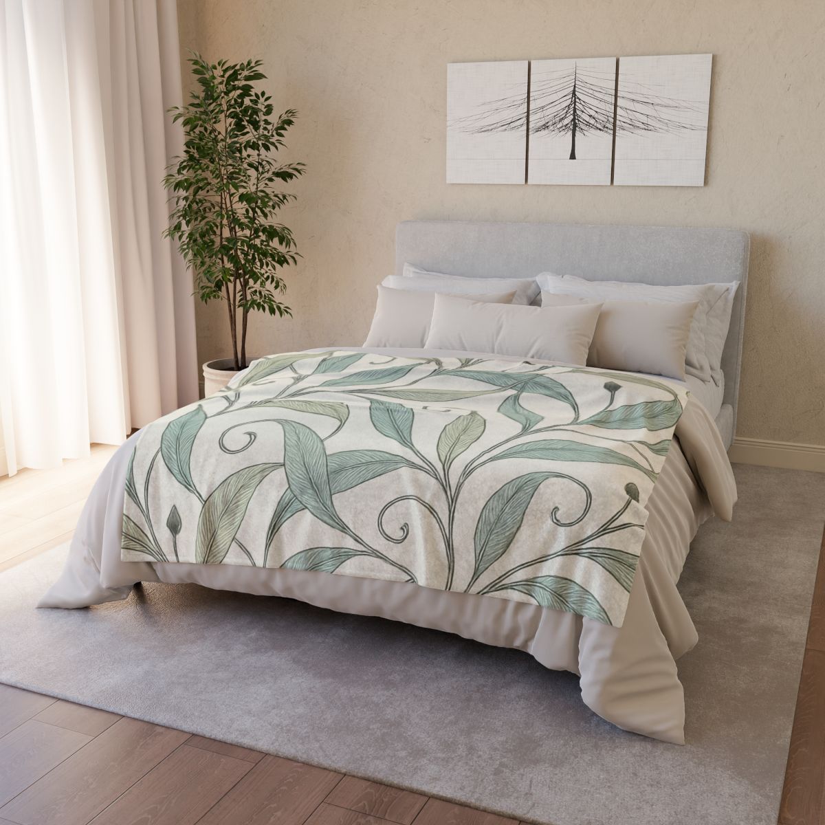 Vein Script Lattice soft fleece blankets