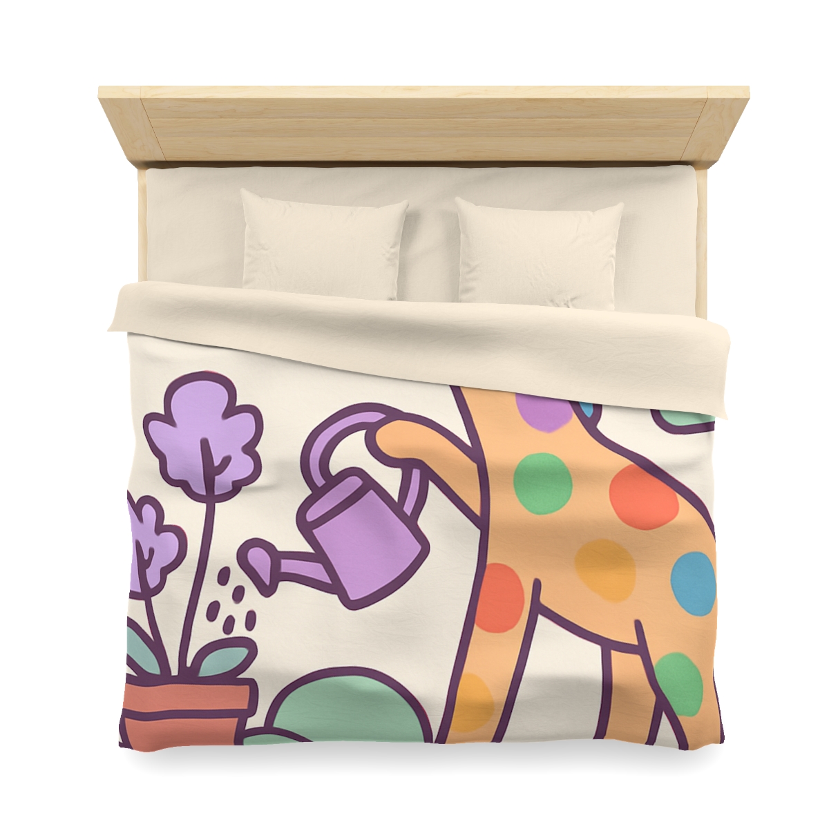 Cloud Garden With Rainbow Giraffe warm winter duvets
