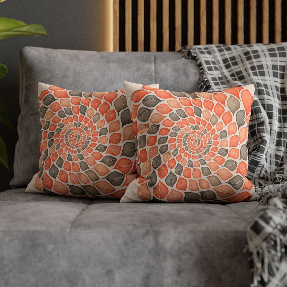 Bud Spiral Time Mosaic stylish decorative pillowcases