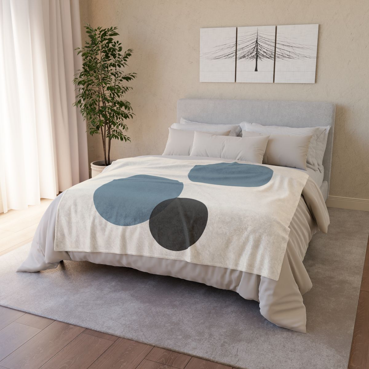 Quiet Orbit Of Three Circles soft fleece blankets