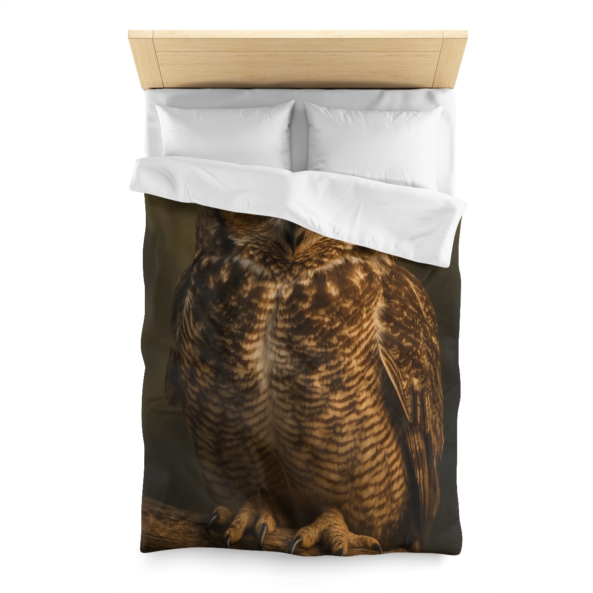 Nebula Gaze Great Horned Owl custom duvets