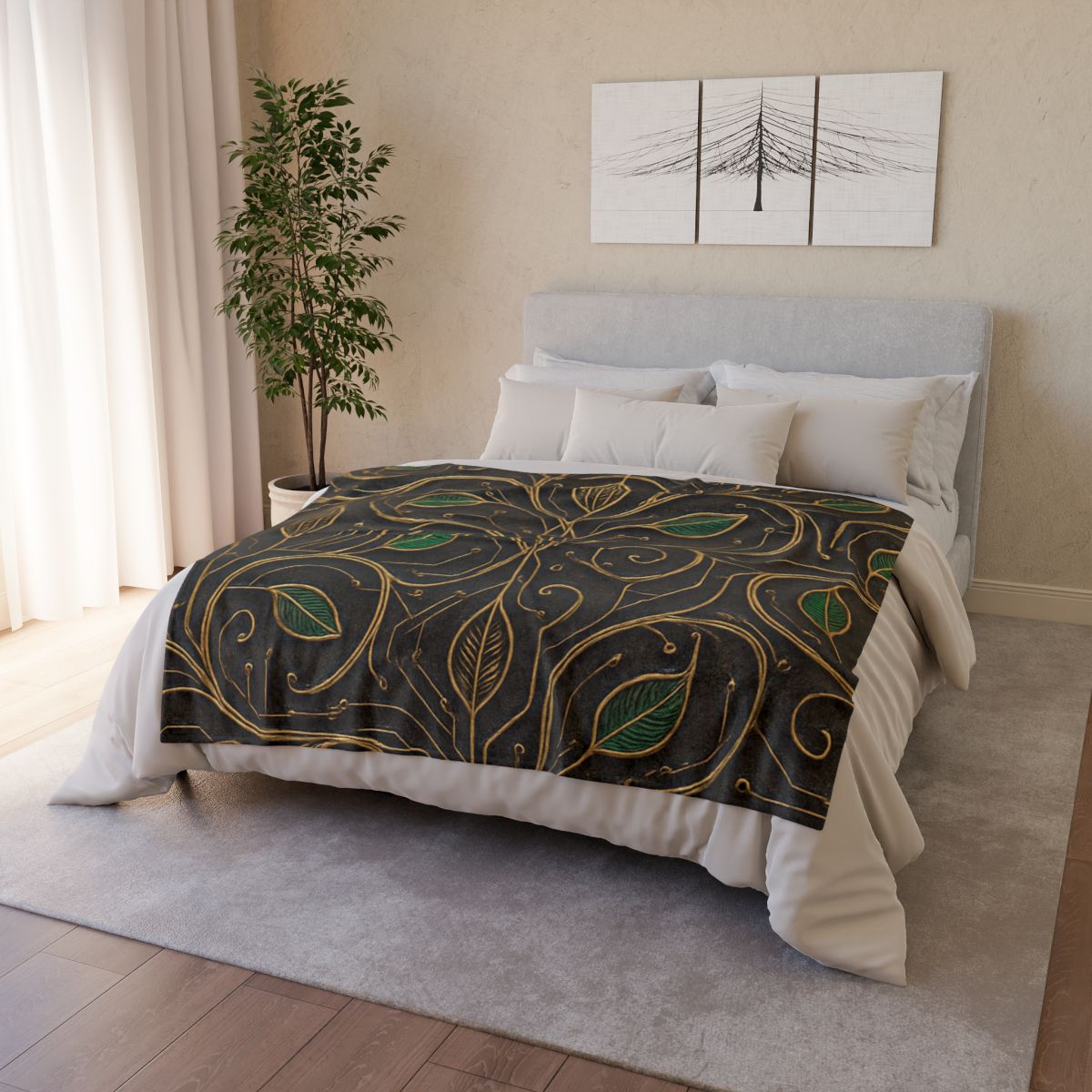 Vine Circuit Lattice trendy patterned blankets