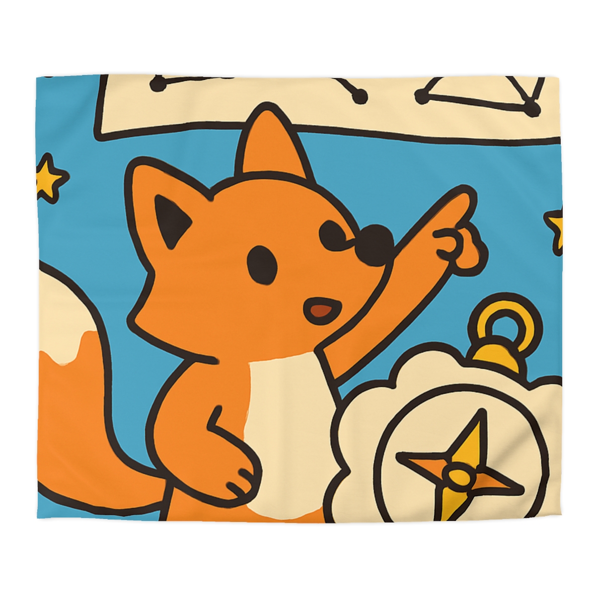 Sky Map Fox And The Cloud Compass stylish duvet covers