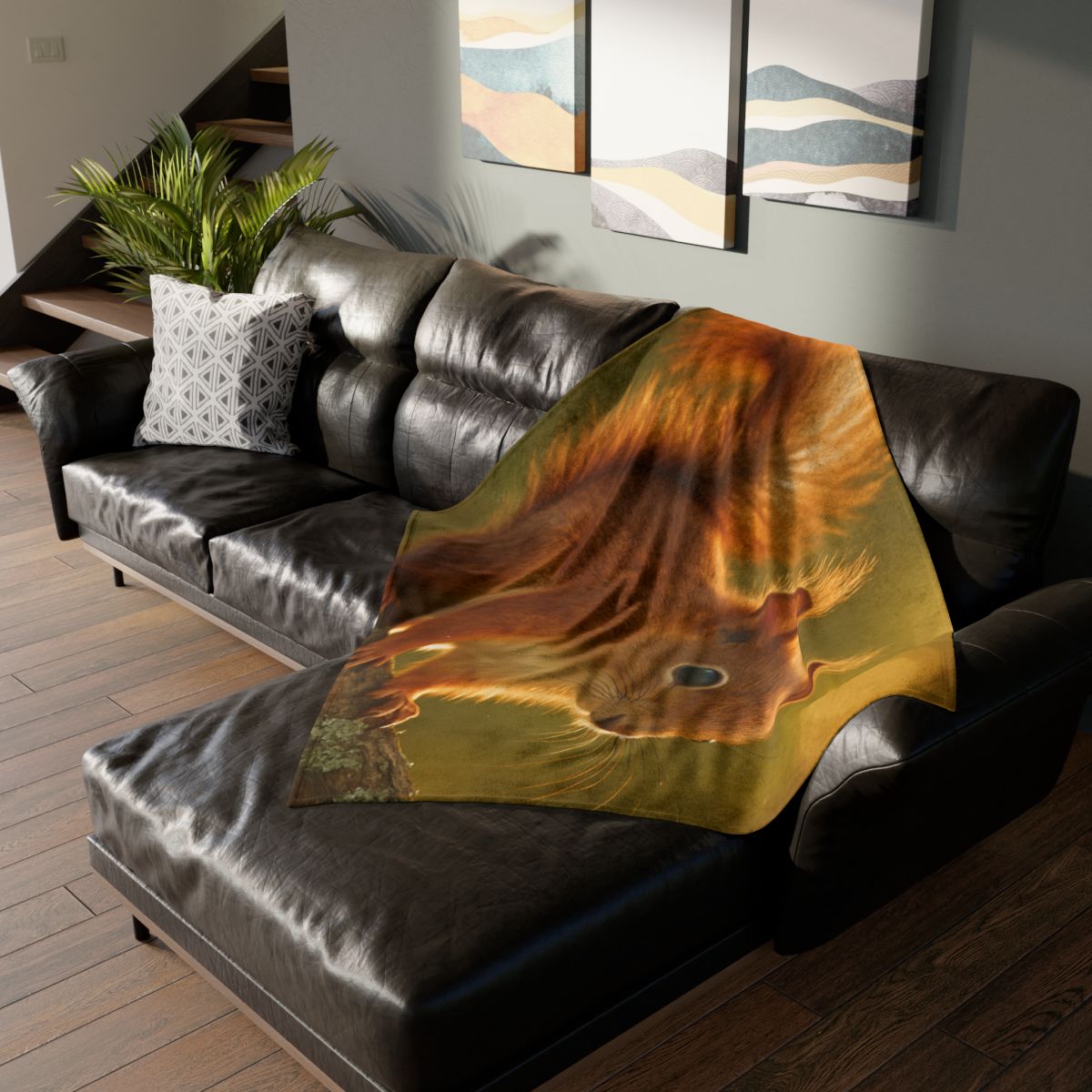 Sunrise Forager Red Squirrel decorative home blankets