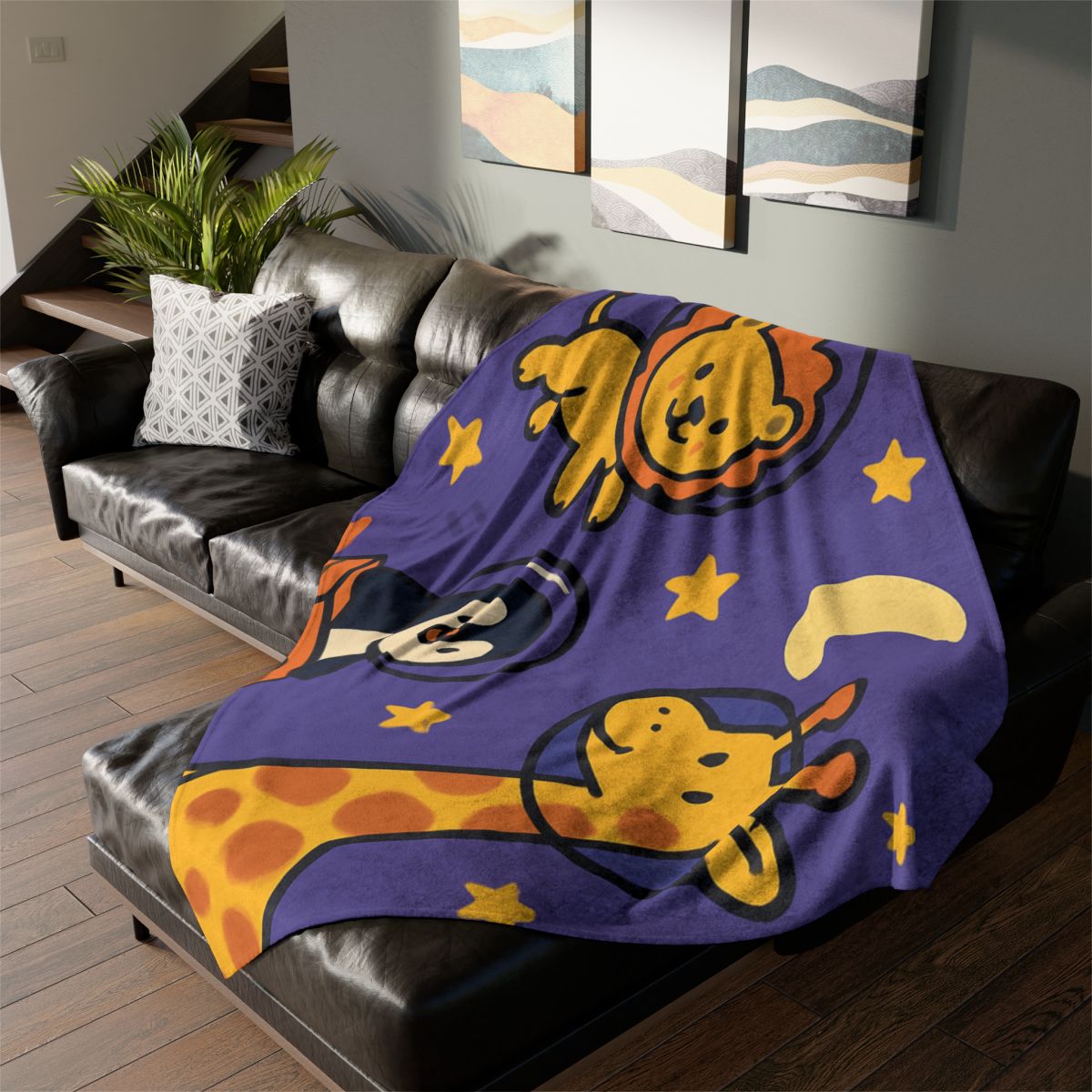Starry Space Zoo trendy patterned blankets