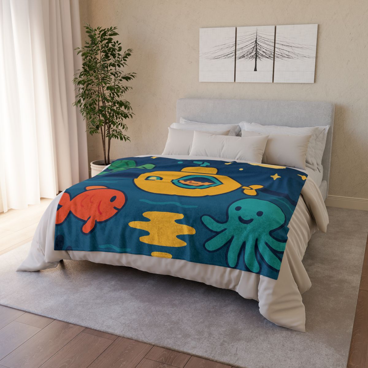 Starry Ocean Explorers trendy patterned blankets