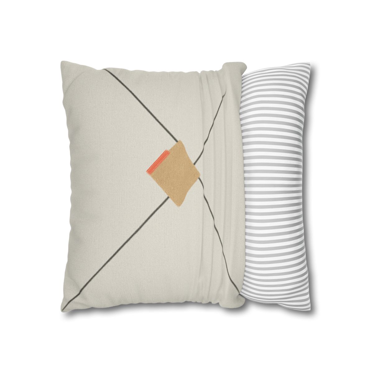 Diagonal Pair And Resting Square soft cotton pillow cases
