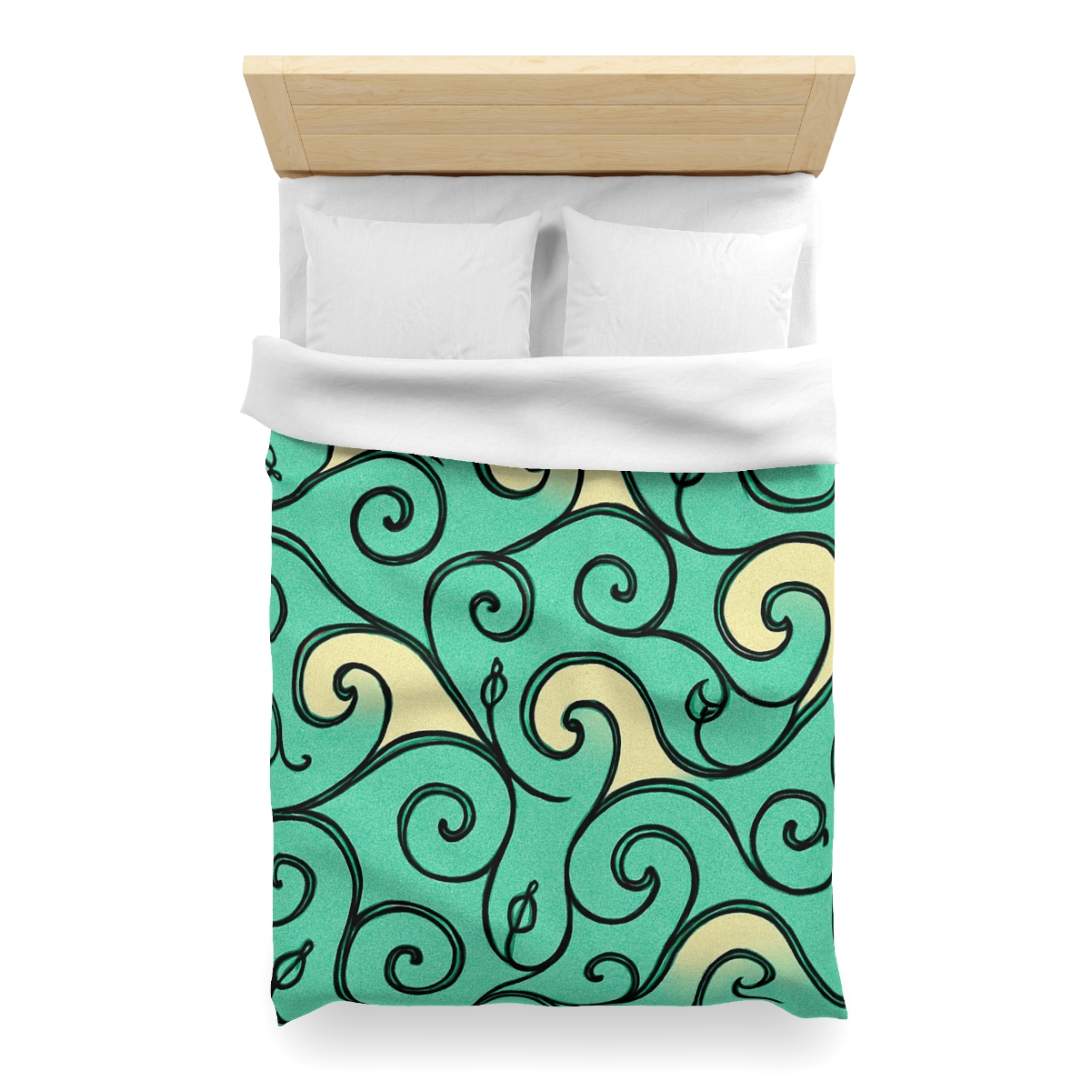 Vine Curl Wave Matrix designer printed duvets