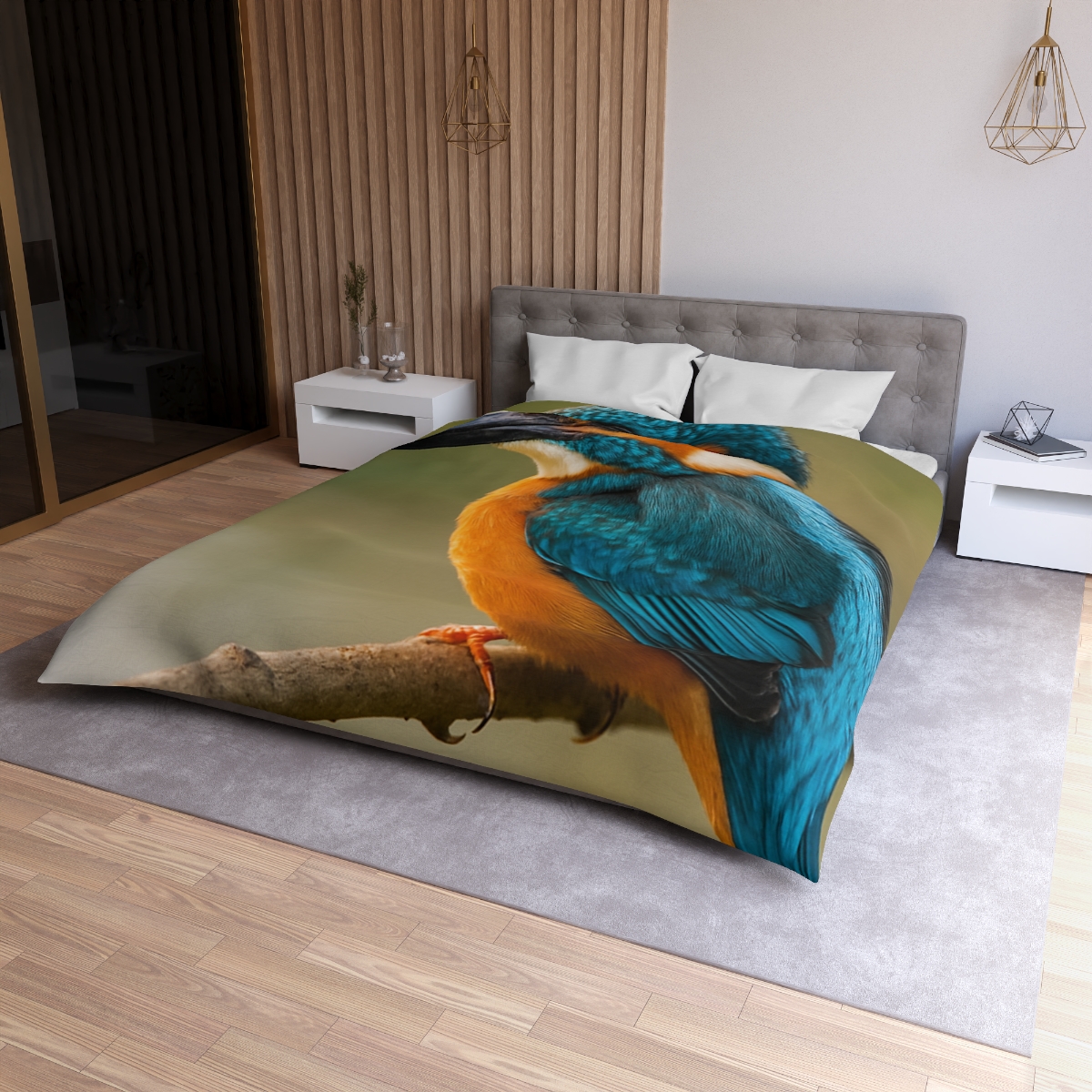 Sapphire Bolt Kingfisher trendy bedroom duvets