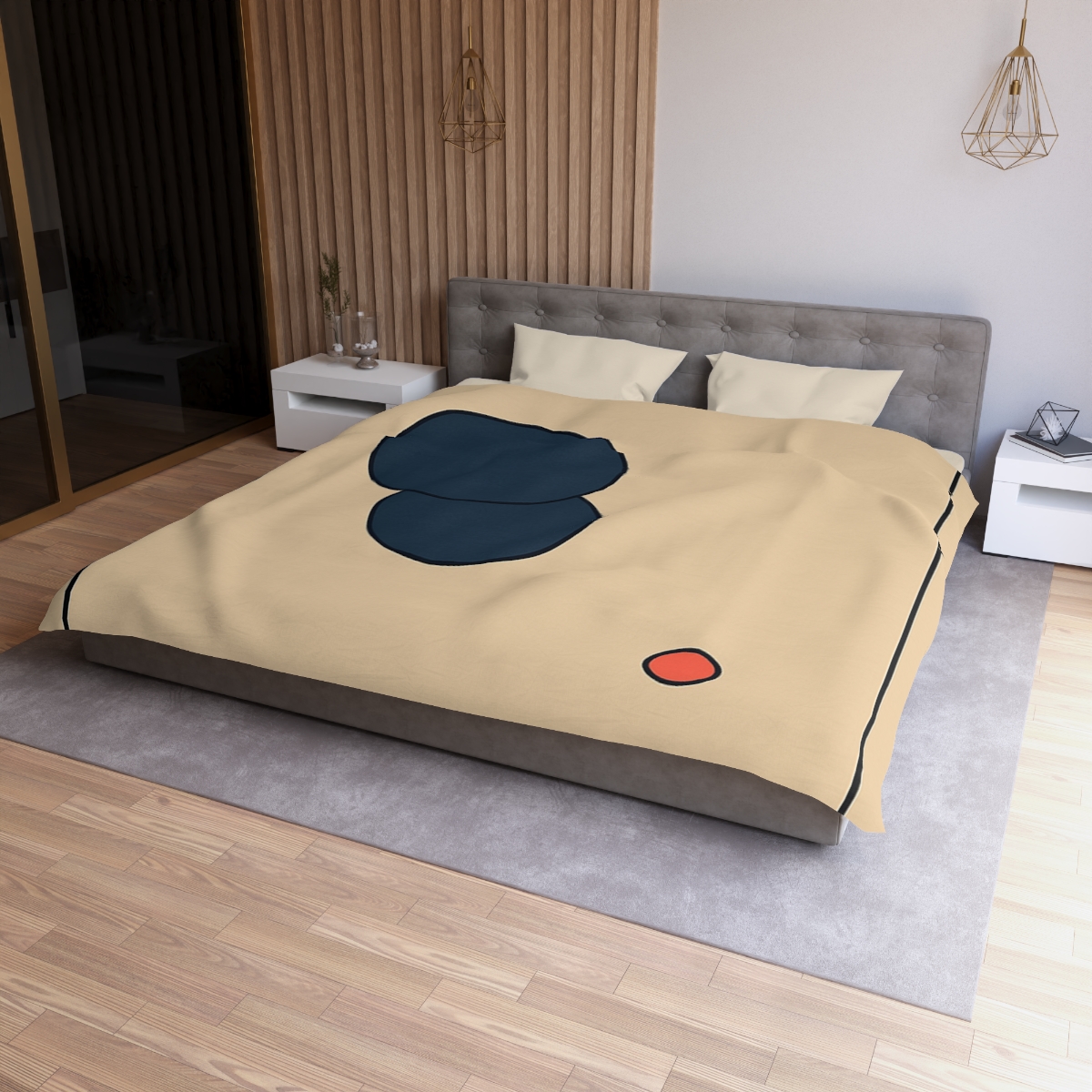 Offset Frame With Two Quiet Discs unique patterned duvets