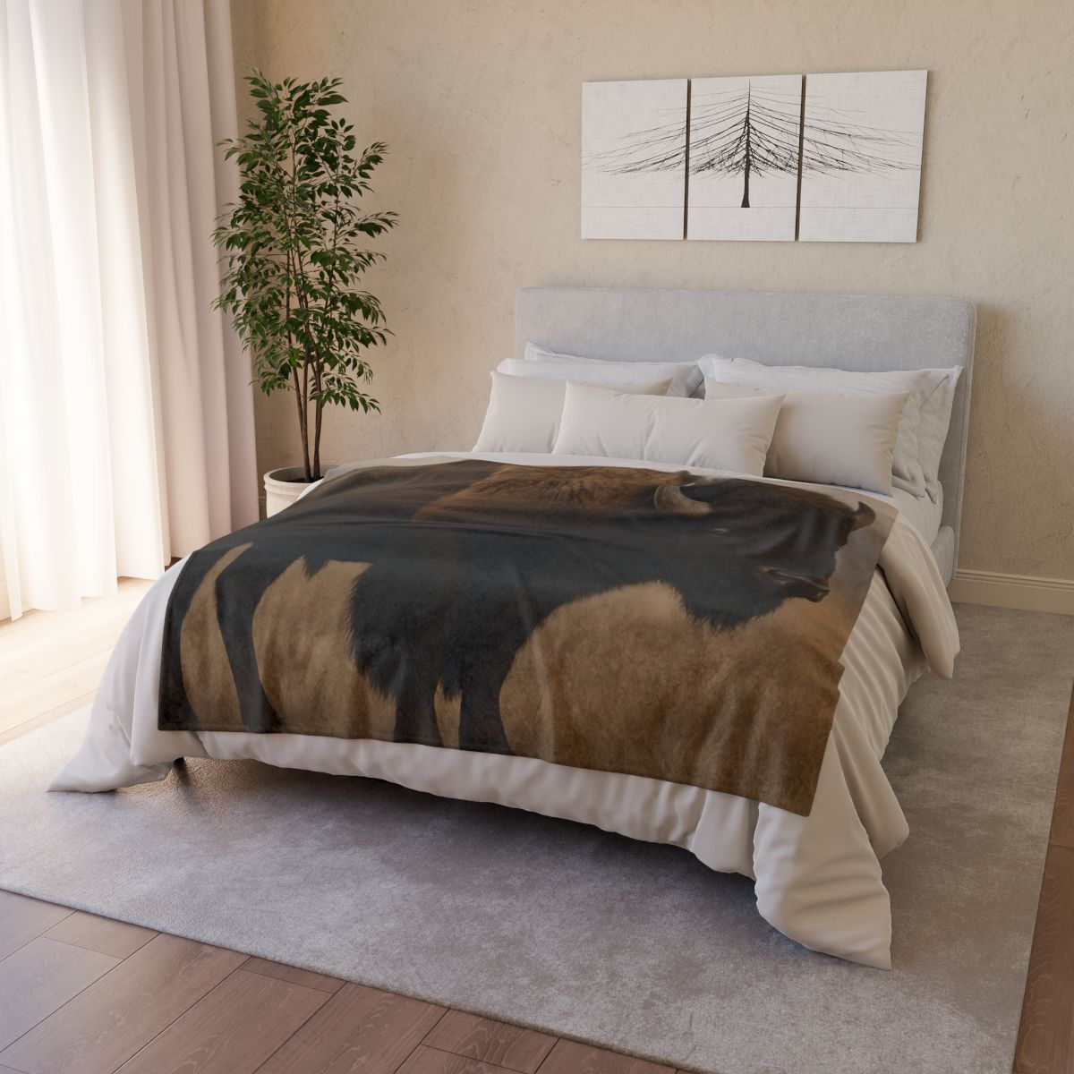 Stormfield Guardian American Bison trendy patterned blankets