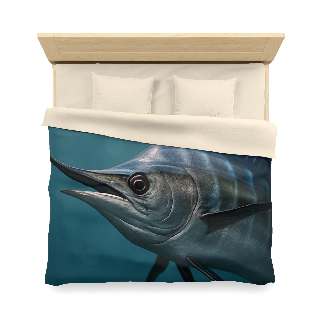 Prismatic Surge Sailfish designer printed duvets