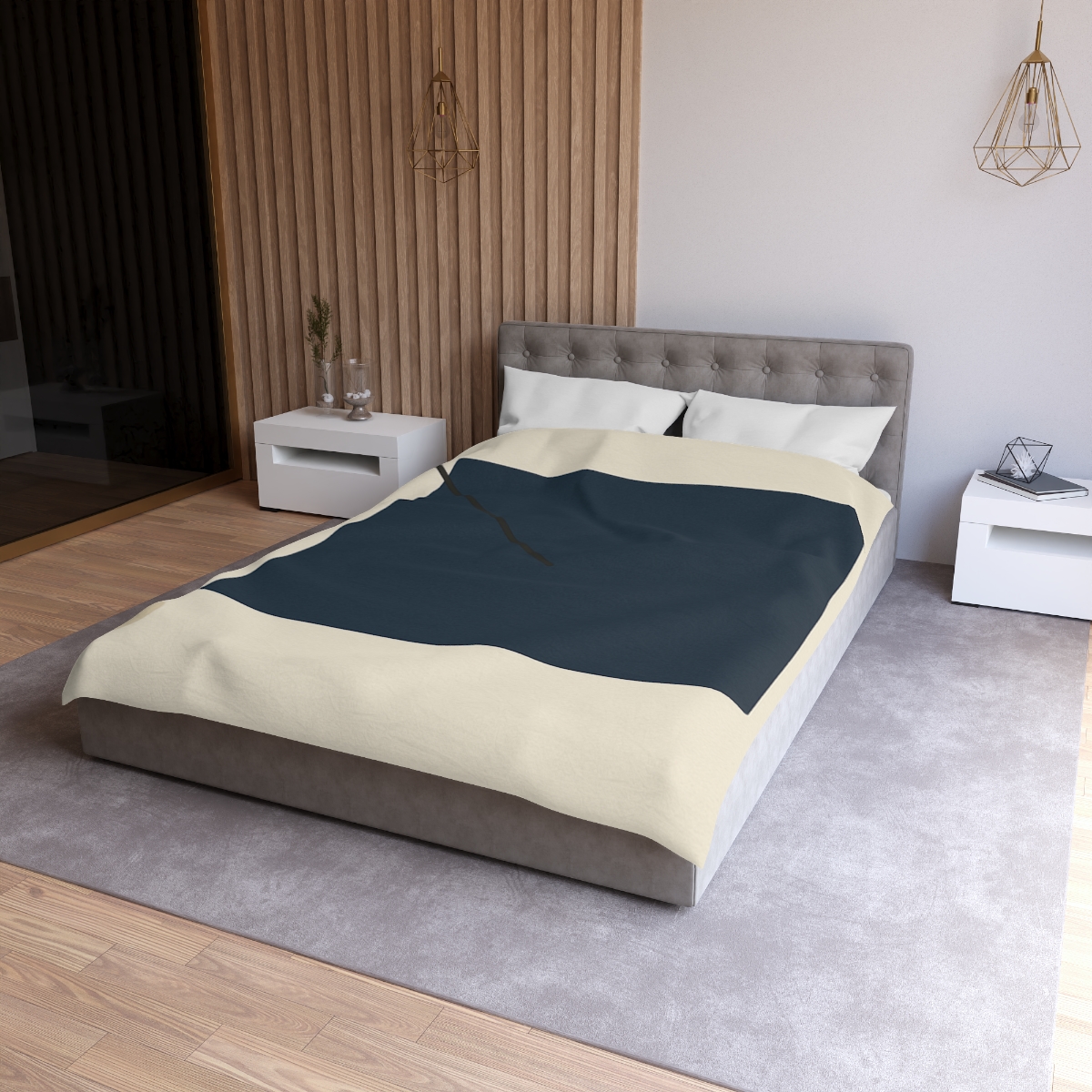 Diagonal Line And Square Balance personalized bedding duvets