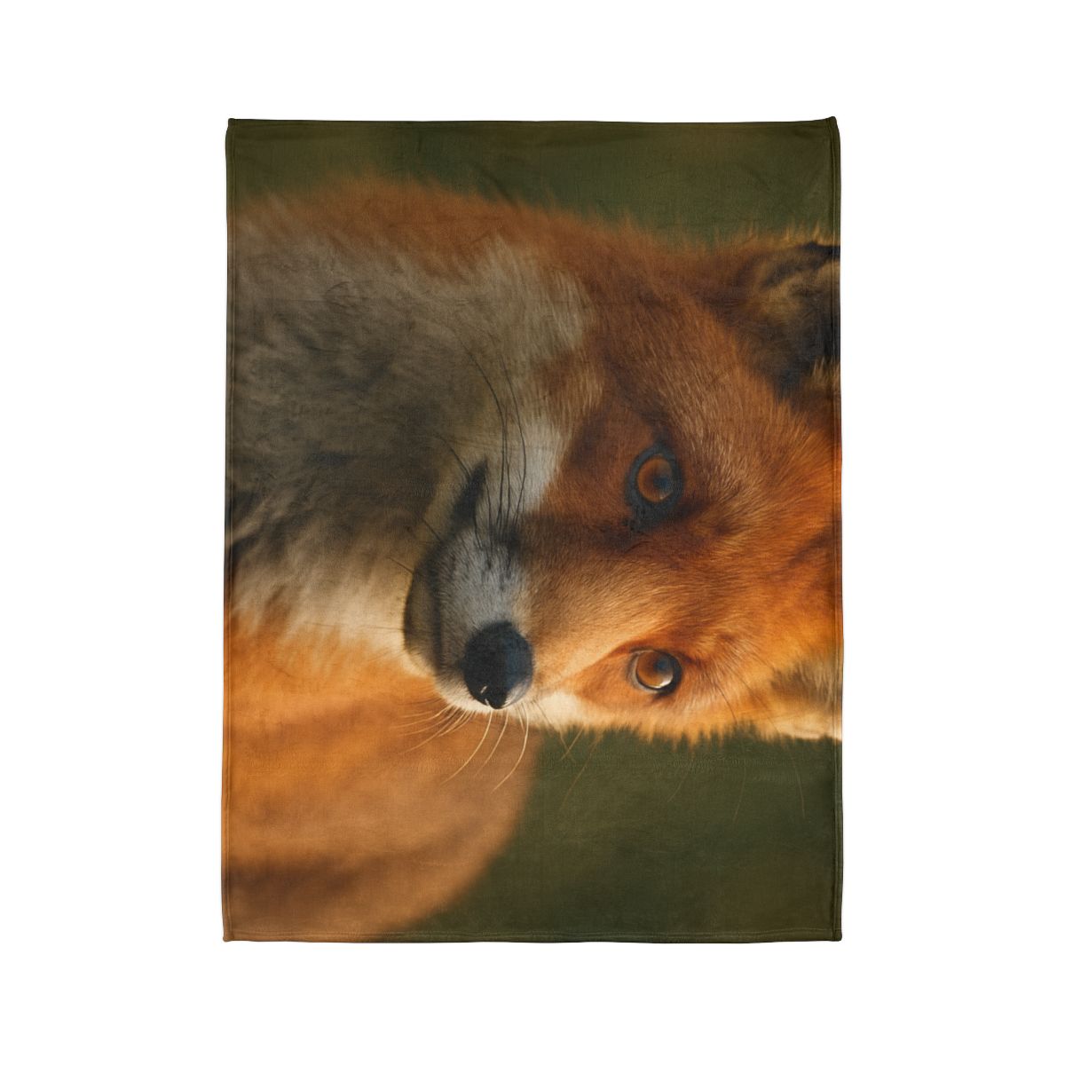 Crimson Whisper Red Fox soft fleece blankets