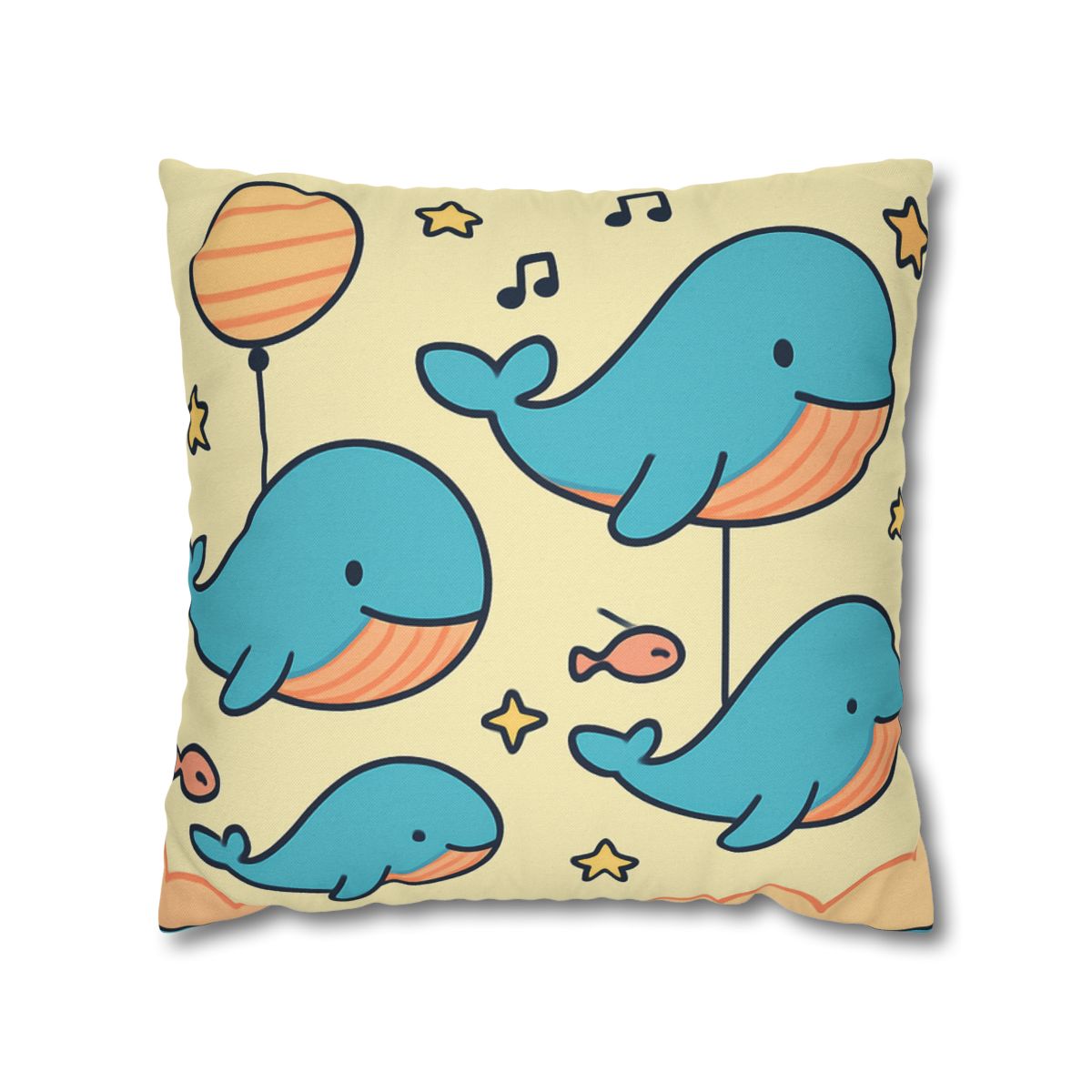 Cosmic Whale Parade personalized pillow covers