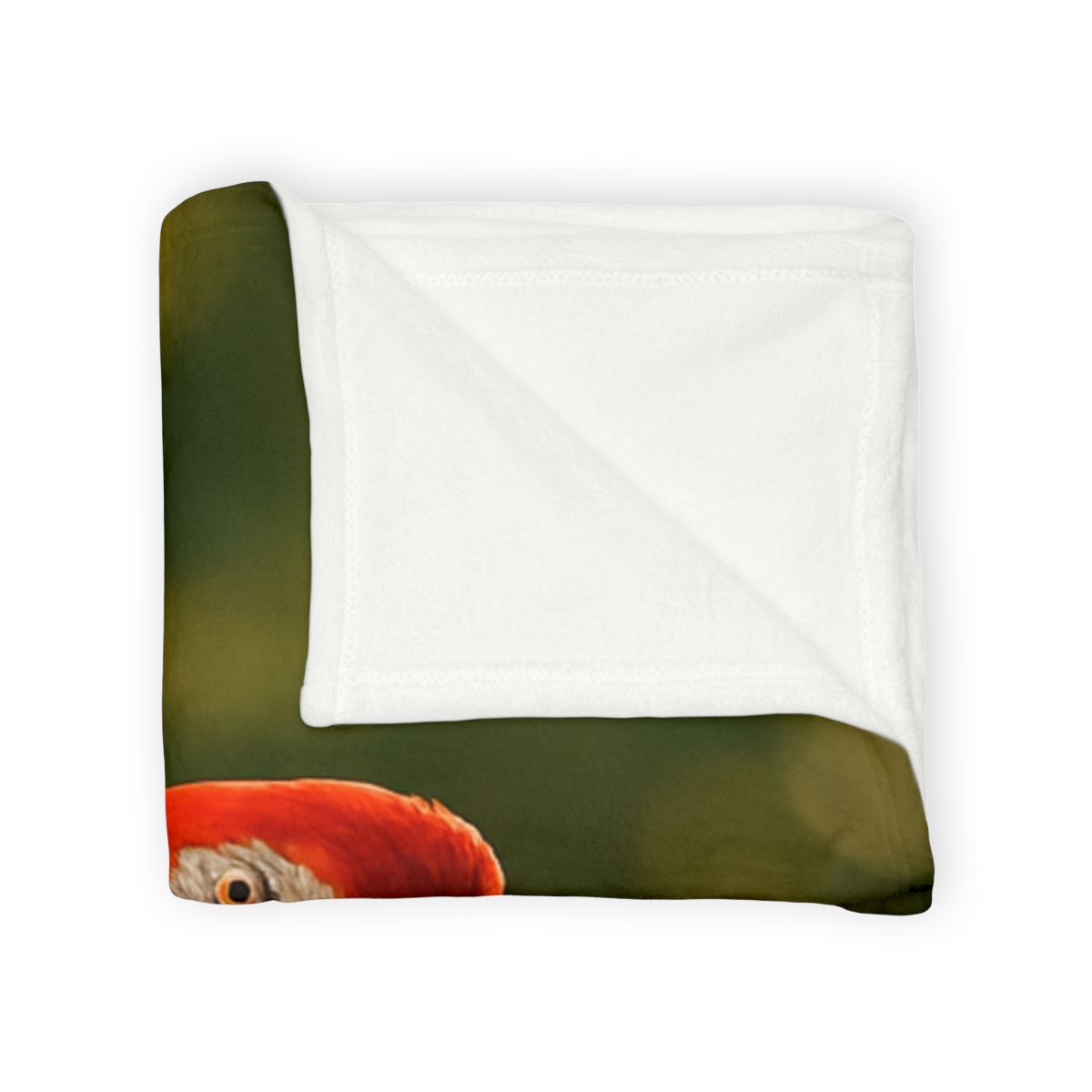 Scarlet Macaw Ember Flight soft fleece blankets